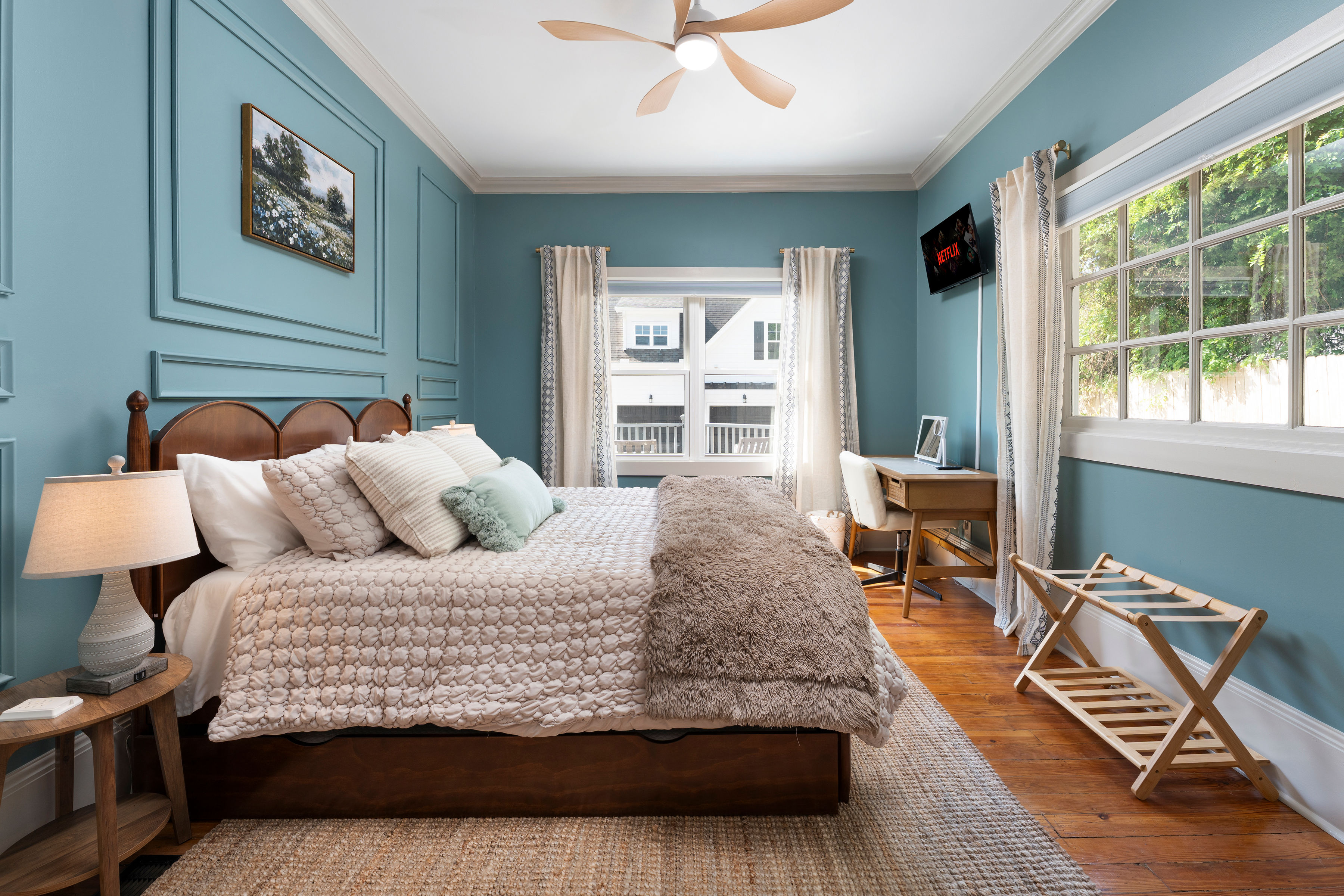 Teal bedroom